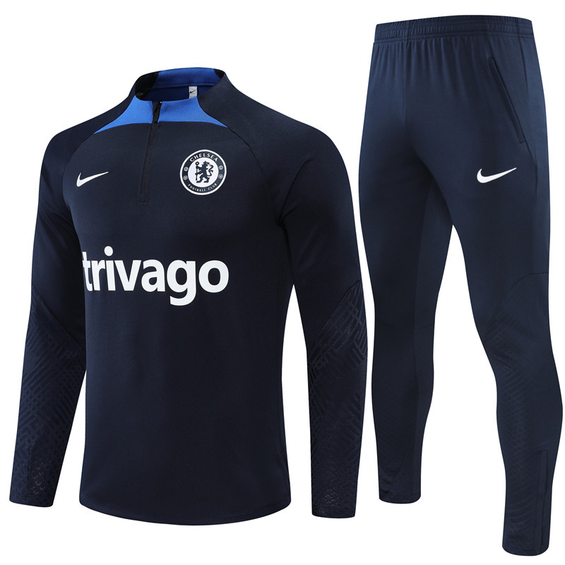 AAA Quality Chelsea 22/23 Tracksuit - Navy Blue/Blue